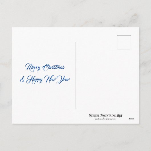 Kerst Zegening Decoratieve KJV Schrift Feestdagenkaart (Achterkant)