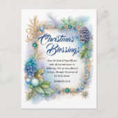 Kerst Zegening Decoratieve KJV Schrift Feestdagenkaart (Voorkant)