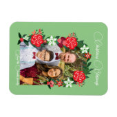 Kerst Zegeningen Bloemen Magneet (Horizontaal)