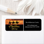 Kerst zegeningen drie wijze Mannen rijkamelen Etiket (Insitu)