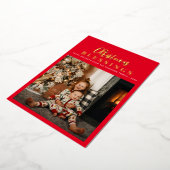 Kerst zegeningen gouden script Vakantie Kaart (Gedraaid)