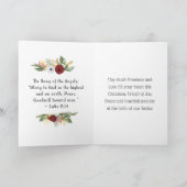 Kerst zegeningen Heer zegene u Bijbel vers Feestdagen Kaart (Binnen)