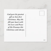 Kerst zegeningen Heer zegene u Bijbel vers Feestdagenkaart (Achterkant)