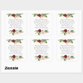 Kerst zegeningen Heer zegene u winter bloemen Vierkante Sticker (Vel)