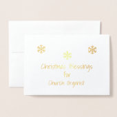 Kerst Zegeningen Kerk Organist Folie Kaarten (Voorkant met envelop)