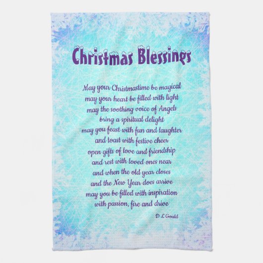 Kerst Zegeningen Keukenhanddoeken (Verticaal)