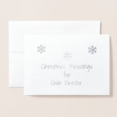 Kerst Zegeningen Koor Directeur Folie Kaarten (Voorkant met envelop)