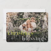 Kerst Zegeningen Religieuze Kerstmis Foto Feestdagenkaart (Voorkant)