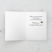 Kerst Zegeningen Rode Kardinaal op Pine Bough Kaart (Binnen)