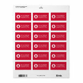 Kerst Zegeningen Rode Vakantie Kerstlabel Etiket (Full Sheet)