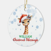 Kerst Zegeningen schattig Giraffe baby Ornament (Links)