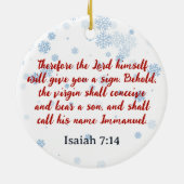 Kerst Zegeningen schattig Giraffe baby Ornament (Achterkant)