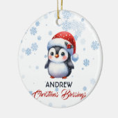 Kerst Zegeningen schattig pinguïn Ornament (Links)