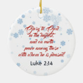 Kerst Zegeningen schattig pinguïn Ornament (Achterkant)