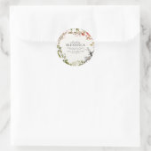 Kerst Zegeningen waterverf gebladerte Vakantie Ronde Sticker (Tas)