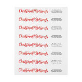 Kerst zegeningen Wrap retour adres labels (Vel)