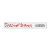 Kerst zegeningen Wrap retour adres labels (Individueel)