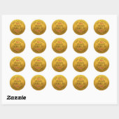 Kerst Zelfgemaakte Cranberry Jam Gold Ronde Sticker (Vel)