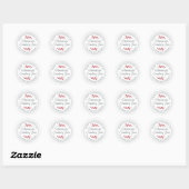 Kerst Zelfgemaakte Cranberryjam Ronde Sticker (Vel)