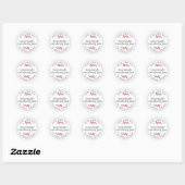 Kerst Zelfgemaakte Cranberryjam Ronde Sticker (Vel)