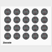 Kerst Zelfgemaakte Cranberryjam Schoolbord Ronde Sticker (Vel)