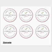 Kerst Zelfgemaakte Jam Groenelementen Ronde Sticker (Vel)