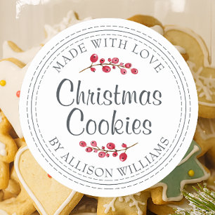 Kerst Zelfgemaakte Koekjes Pot Etiket