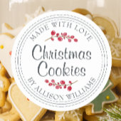Kerst zelfgemaakte koekjes pot label