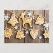 Kerst zelfgemaakte peperkoekjes feestdagenkaart (Voorkant)