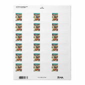 Kerst Zelfklevende Label Stickers (Full Sheet)