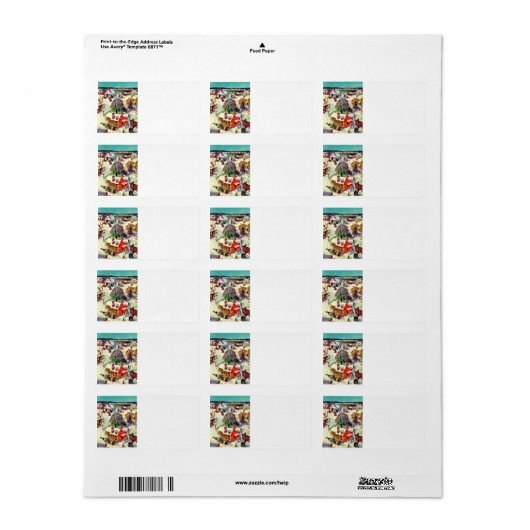 Kerst Zelfklevende Label Stickers (Full Sheet)