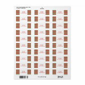 Kerst Zigzag retour adres label (Full Sheet)