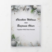 Kerst Zilver Magie Winter Minimaal Gepersonaliseer Drieluik Uitnodiging (Cover)