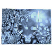 Kerst Zilverblauwe Sneeuwvlok Groot Cadeauzakje (Achterkant)