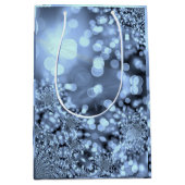 Kerst Zilverblauwe Sneeuwvlok Medium Cadeauzakje (Voorkant)