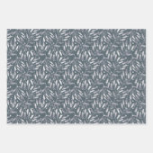 Kerst, zilverdraden, wit, sneeuwvlokken, winter inpakpapier vel (Voorkant 3)