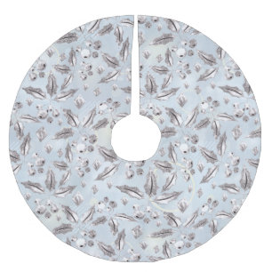 Kerst, zilverdraden, wit, sneeuwvlokken, winter kerstboom rok