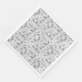 Kerst, zilverdraden, wit, sneeuwvlokken, winter servet (Hoek)