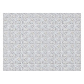 Kerst, zilverdraden, wit, sneeuwvlokken, winter tafelkleed (Voorkant (Horizontaal))