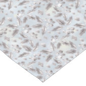 Kerst, zilverdraden, wit, sneeuwvlokken, winter tafelkleed (Gekanteld)