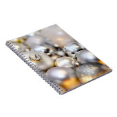 Kerst Zilveren Decor Baubles Notitieboek (Rechterzijde)