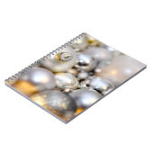 Kerst Zilveren Decor Baubles Notitieboek (Linkerzijde)