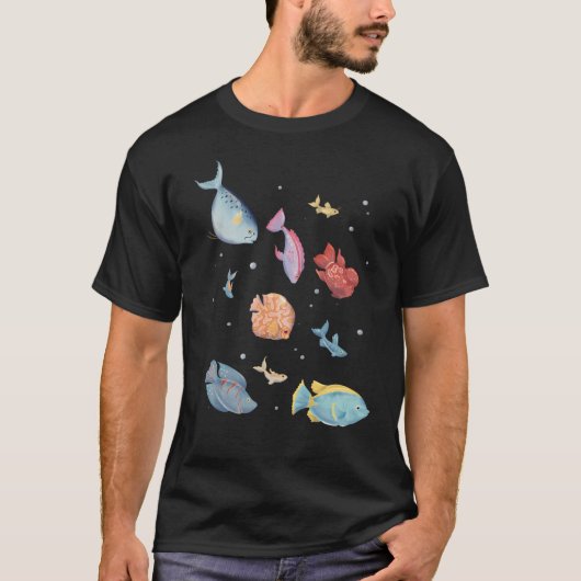 Kerst Zilveren Dollar Vis T-shirt (Voorkant)
