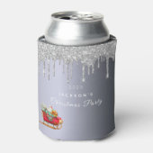 Kerst: zilverglitter blikjeskoeler (Blikje Voorkant)