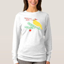 Kerst Zingende Kanarie T-shirt