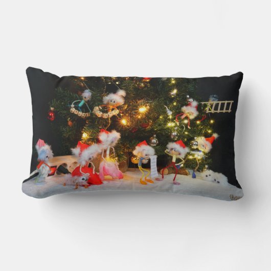 Kerst zoekplaatje van de Fubby's. Kussen (Voorkant)