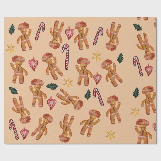 Kerst Zoete Feestdagen Inpakpapier (Vlak)