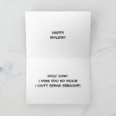 KERST ZONDER MAAN (MISS YOU) FEESTDAGEN KAART (Binnen)