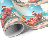 Kerst zonnebaden zeesterren met cocktail cadeaupapier (Rol Hoek)