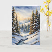 Kerst zonsopgang in de bergen kaart (Gele Bloem)